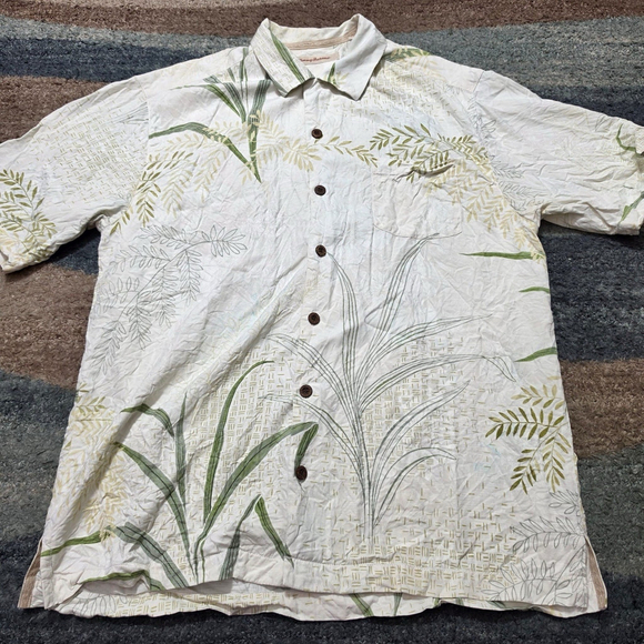 Lot of 3 Tommy Bahama Mens M Silk Linen Camp Hawaiian Shirts Tropical - Picture 7 of 16
